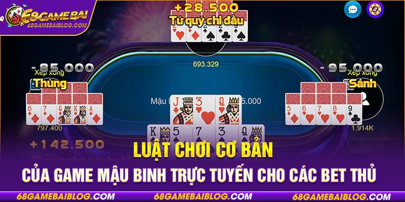 Luật chơi cơ bản của game mậu binh trực tuyến cho các bet thủ