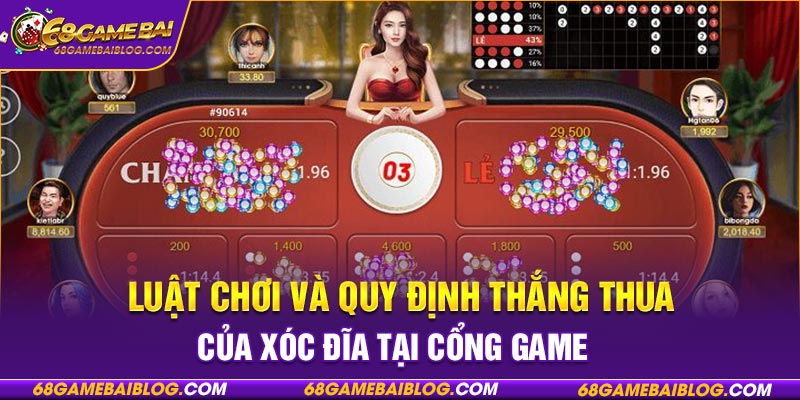 Luật chơi và quy định thắng thua của xóc đĩa tại cổng game